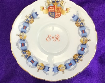 Coronation Saucer Queen Elizabeth II June 2nd 1953 Foley Bone China Replacement Saucer Made in England FLAW