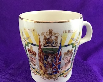 King George V and Queen Mary Silver Jubilee Cup 1910 - 1935 Made in England