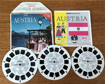 View-Master Reels Austria Nations of the World Series Original Sleeve Illustrated Booklet Gaf B 198