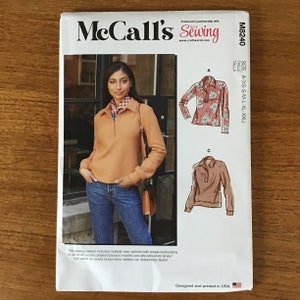 Misses Pullover Top Pattern UNCUT McCalls 8240 Size XS - XXL