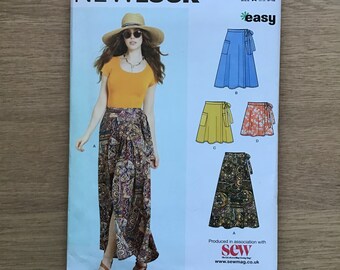 Misses Easy Wrap Skirt Pattern Size 6 - 18 UNCUT New Look 6456