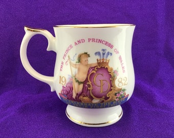 Royal Baby Cup Geburt von Prinz William zu Charles und Diana Feiern Geburt Erstes Kind 1982