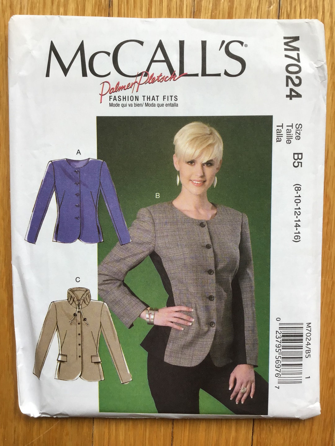 Misses Semi Fitted Jacket Pattern Mccalls 7024 UNCUT - Etsy