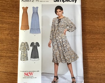 Misses Pullover Dress Pattern Simplicity 8872 UNCUT Size 12 - 20