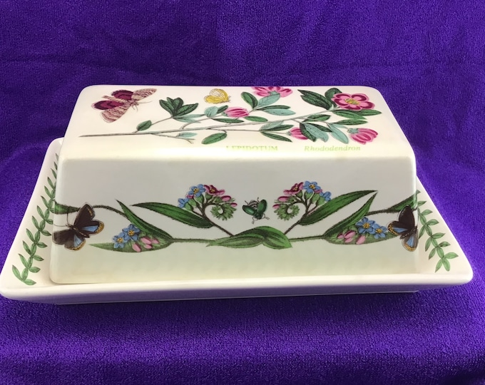 Portmeirion Botanic Garden Butter Dish Made in England Susan Williams