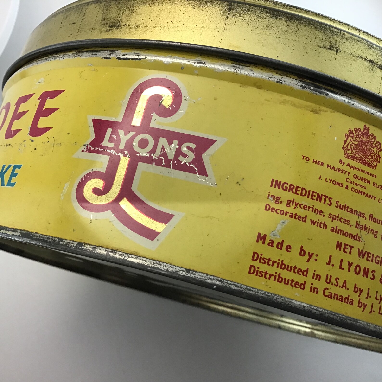 Lyons Dundee Light Fruit Cake Tin Double Warrant Etsy