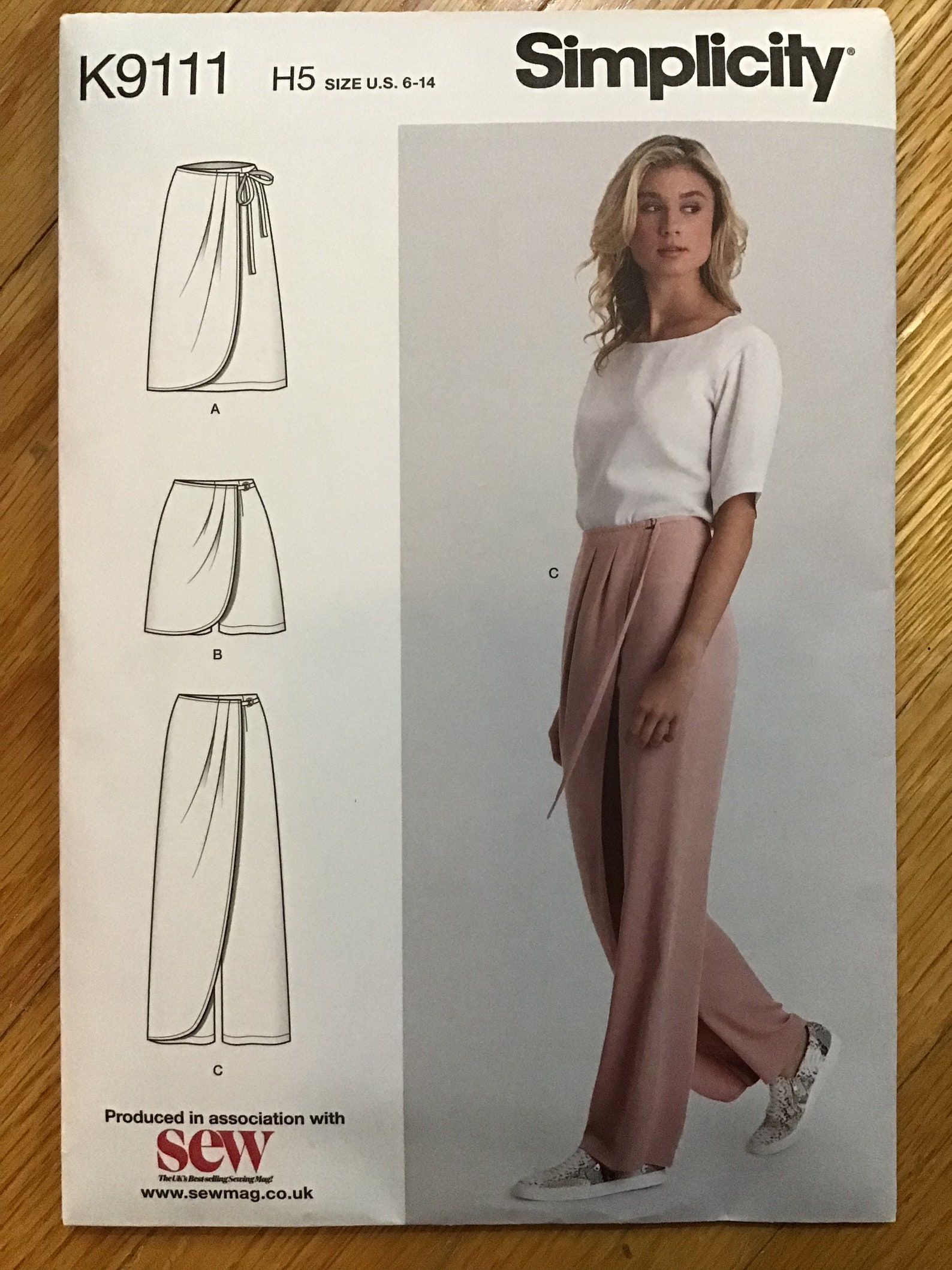 Misses Faux Wrap Pants Skirt Shorts Pattern Size 6 14 UNCUT Etsy