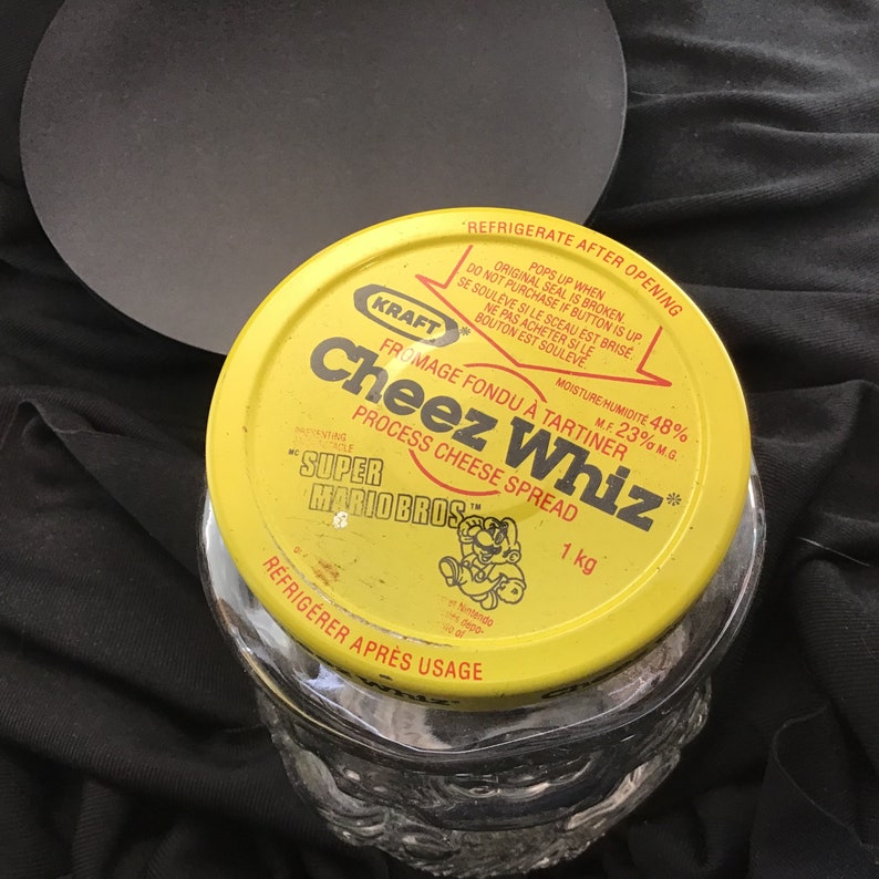 Super Mario Bros Cheez Whiz Jar Figural With Lid 1989 Canadian Etsy