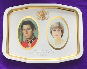 Royal Wedding Tray Charles and Diana July 29th, 1981