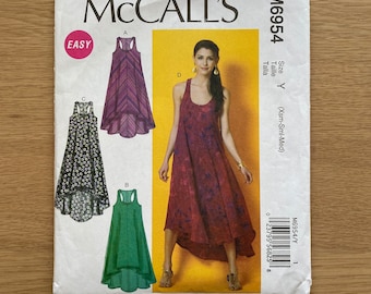 Misses Easy Dress Pattern UNCUT McCalls 6954 Size Xsm Sml Med