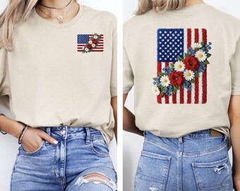 Usa Flag T-Shirt, 4th of July Tee