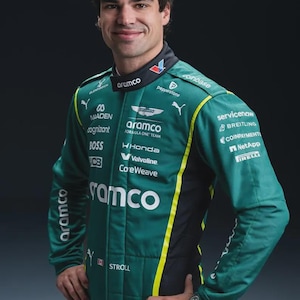 Traje de carreras Aston Martin F1 de Lance Stroll 2026, traje de karting personalizado, para adultos y niños.