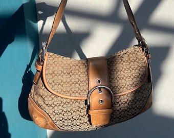 Vintage Coach Brown Canvas Soho Shoulder Bag 10296 - Etsy