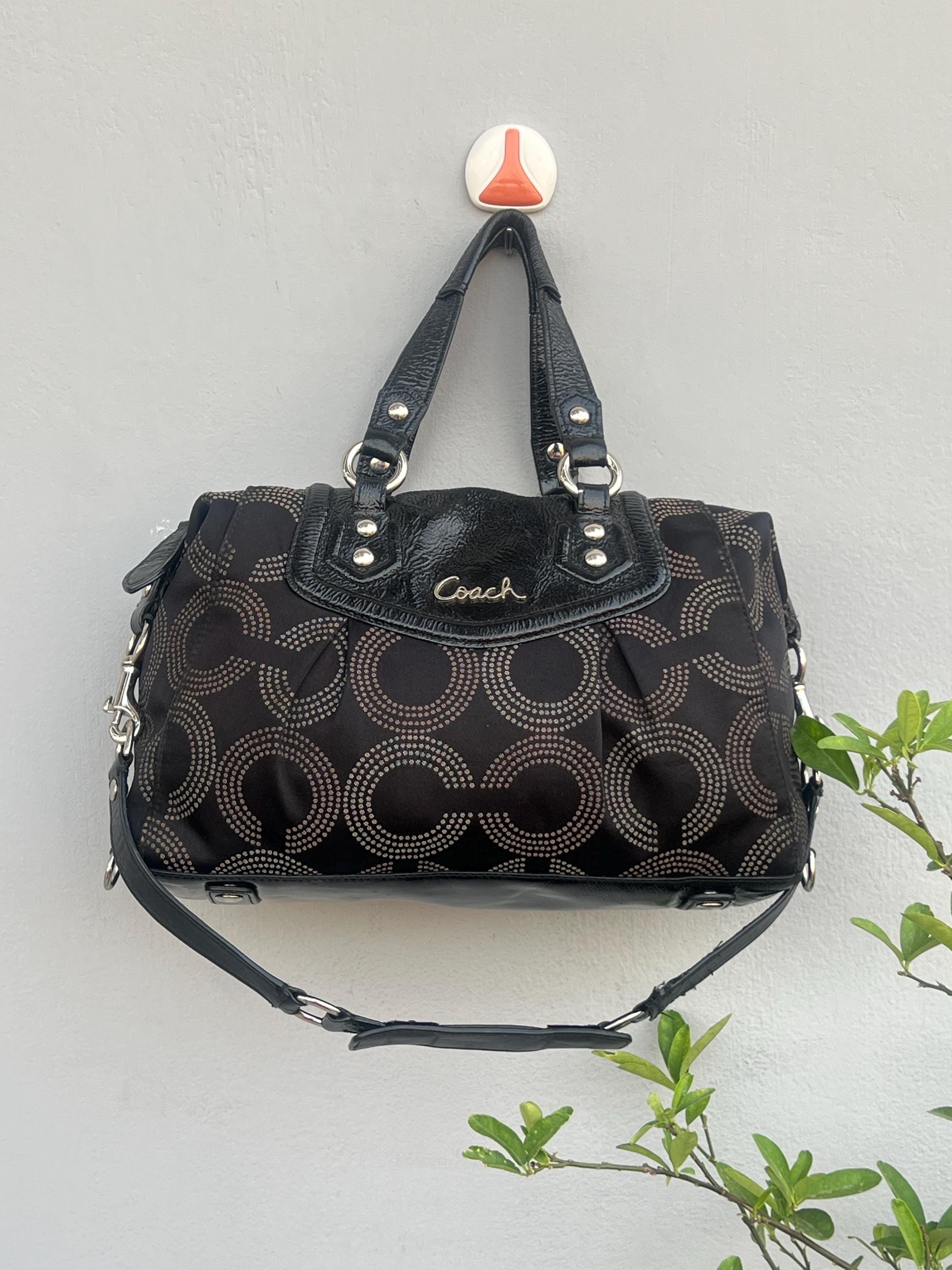 Coach Signature Ashley Spectator Reptile Print Carryall Shoulder 