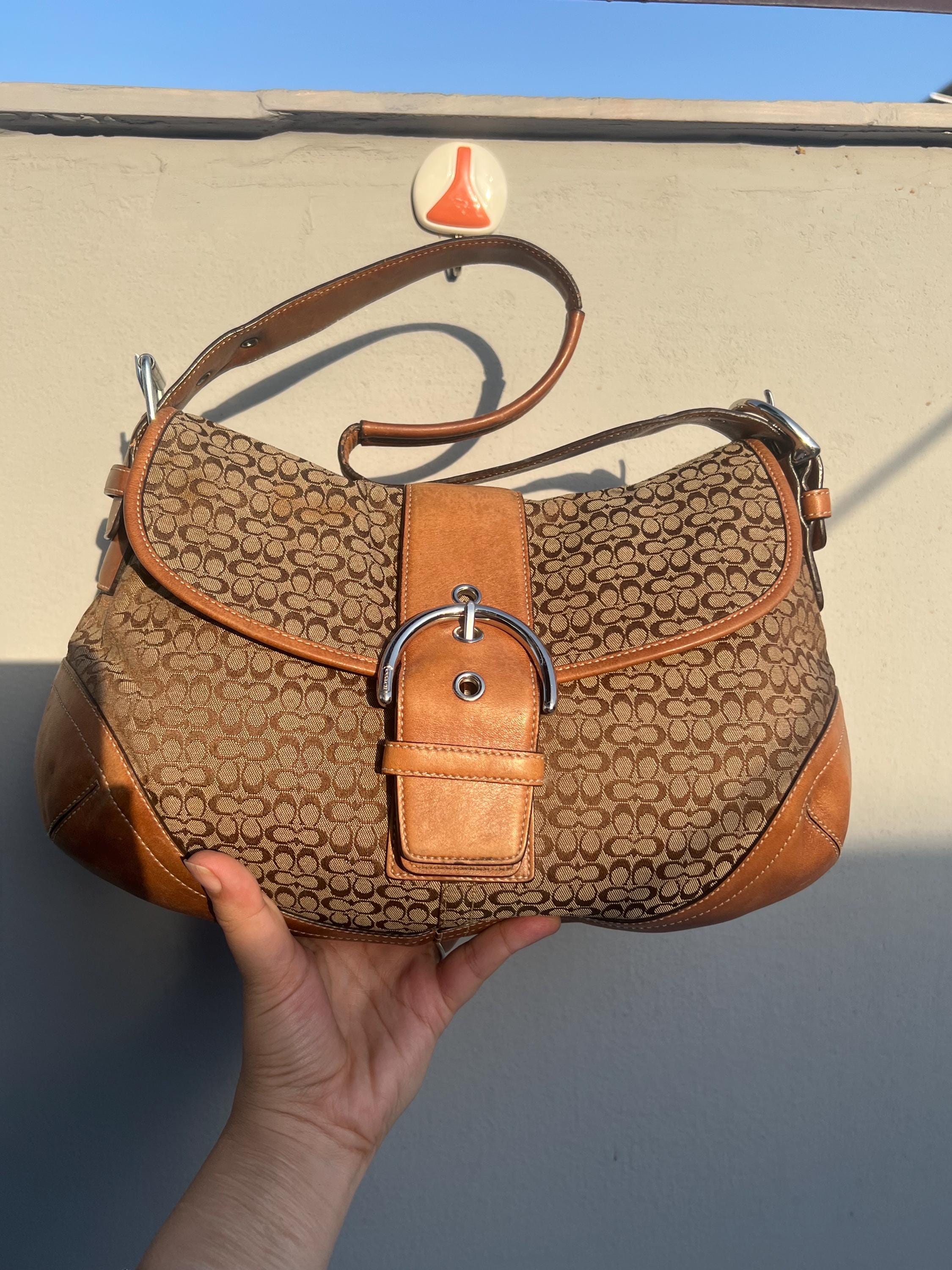COACH Signature Gold Hobo Bag SohoCanvas Coach Bag Signature Soho 