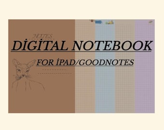 Cuaderno digital para iPad GoodNotes, Planificador de notas de estudio para estudiantes