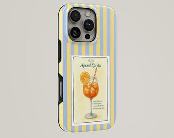 Funda para teléfono con diseño de cóctel y bebida de verano, resistente, para iPhone 17 Pro Max, 16e, 15, 14, 13 y Samsung S26 Ultra, S25 FE, A57, A56, Pixel 10, 9A