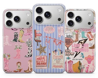 Cowgirl Phone Case Western Rodeo Cover for iPhone 17 Pro Max, 16e, 15, 14, 13 & Samsung S26 Ultra, S25 FE, A57, A56, Pixel 10, 9A