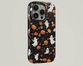Funda para teléfono de Halloween con diseño de calabaza, resistente y espeluznante, para iPhone 17 Pro Max, 16e, 15, 14, 13 y Samsung S26 Ultra, S25 FE, A57, A56, Pixel 10, 9A.