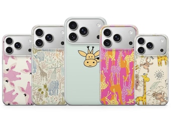 Funda para teléfono Boho Safari con estampado de jirafa para iPhone 17 Pro Max, 16e, 15, 14, 13 y Samsung S26 Ultra, S25 FE, A57, A56, Pixel 10, 9A