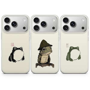 Grumpy Frog Phone Case Matsumoto Hoji Cover for iPhone 17 Pro Max, 16e, 15, 14, 13 & Samsung S26 Ultra, S25 FE, A57, A56, Pixel 10 XL,9A