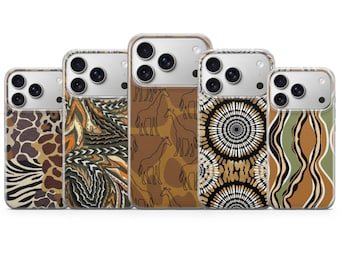 Funda para teléfono Boho Safari con estampado de jirafa para iPhone 17 Pro Max, 16e, 15, 14, 13 y Samsung S26 Ultra, S25 FE, A57, A56, Pixel 10, 9A
