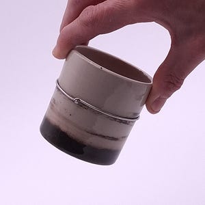 Keramikbecher, 150 ml Steinzeugtasse, Eisenoxid-Horizon-Glasur