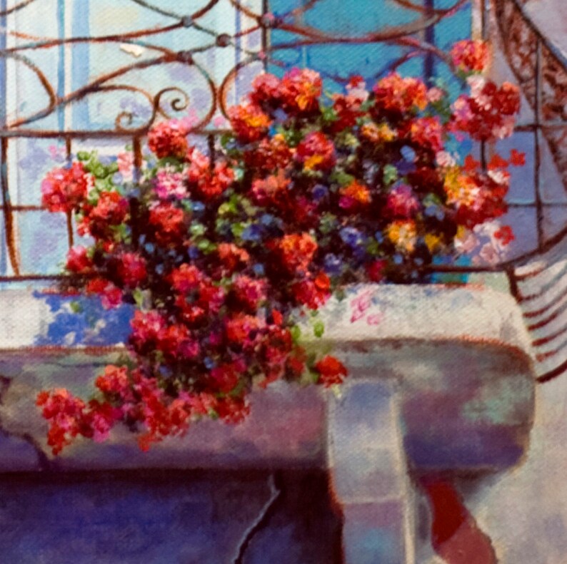 Window to the Mediterranean. Original Oil Paintings on Canvas. Etsy