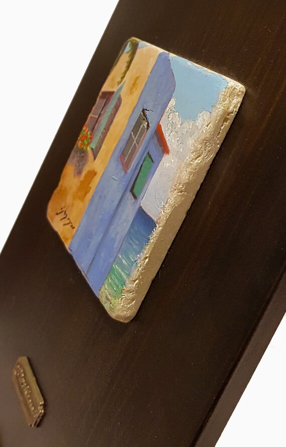 Windows And Doors A Set Of 2 Oil Paintings On Natural Stone Etsy