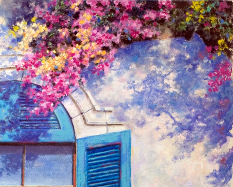 Window to the Mediterranean. Original Oil Paintings on Canvas. Etsy