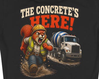Concrete Worker Hoodie: Vintage Cement Truck Graphic, Blue Collar Humor Apparel