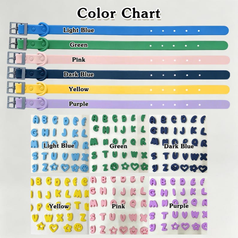 Personalied Pet Silicone Name Collar, Custom Dog Necklace, Essential Supplies for New Dogs, Dog Lover Gift, Pastel Pet Collar Gift image 11