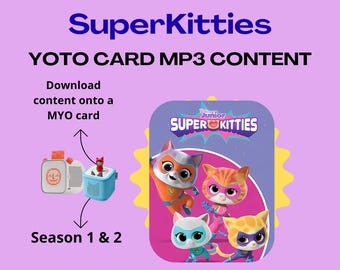 Superkitties Yoto Audio MP3 Playlist | MYO Card Tonie Compatible Digital Download