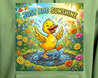 Duck PNG Funny Quote Spring Floral Clipart Happy Design Digital Download