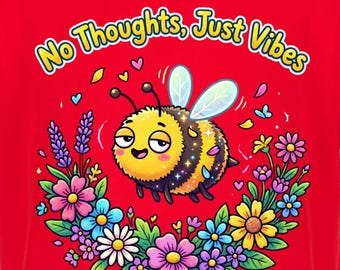 Chill Bee PNG Funny Quote Floral Spring Clipart Digital Download