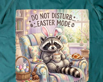 Mapache de Pascua PNG, Conejito Mapache Acogedor Relajándose, Imágenes prediseñadas de animales de primavera