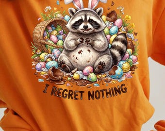 Mapache divertido de Pascua PNG, imágenes prediseñadas de desastre de chocolate, diseño de conejo mapache