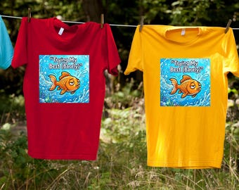 Pez dorado haciendo mi mejor esfuerzo PNG, Pez gracioso PNG, Humor apenas intentándolo PNG, Pez de dibujos animados con el que te puedes identificar PNG Descarga digital