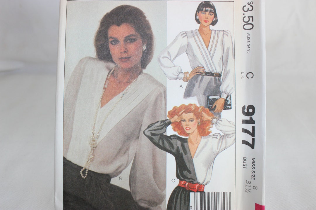 Vintage Mccalls Sewing Pattern 9177 Misses' Blouse Size 8 - Etsy