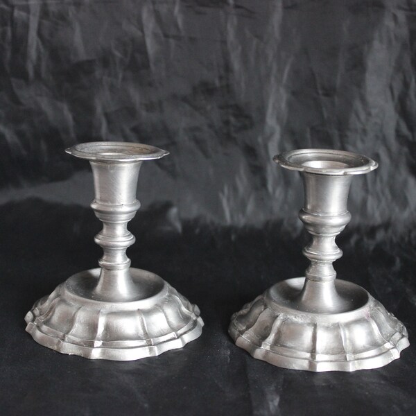 Pewter Candlesticks Etsy