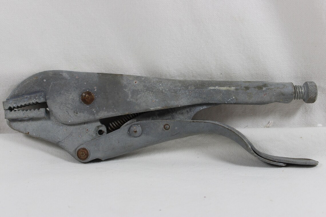 Vintage Trucut Lever Jaw Wrench Tool Adjustable Vise Grip Etsy