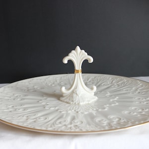 Lenox Chateau Collection Center Handled Serving Tray Gold Trim