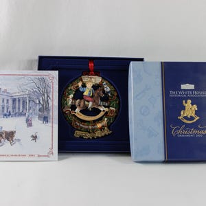 2003 White House Historical Association Christmas Tree Ornament Rocking Horse