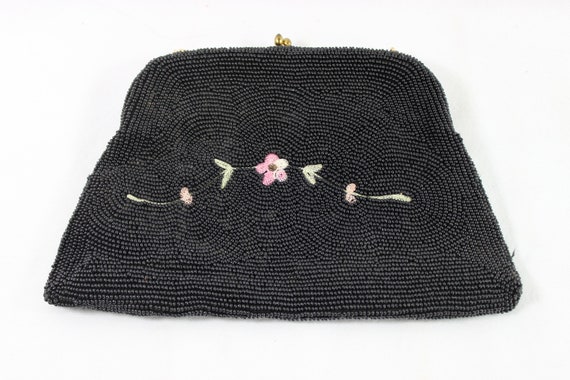 Vintage Bag by Joseph Hand Made Black Beaded Even… - image 3