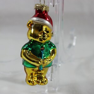 Thomas Pacconi Classics Museum Series Gold Bear with Red Hat Christmas Tree Ornament