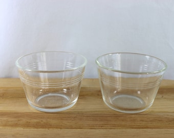 4 Anchor Hocking Glass Custard Cups 16 Oz 1 Cup Clear Bowls USA - Etsy