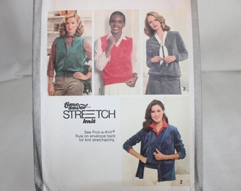 Vintage 1970's Simplicity Sewing Pattern 9075 Cardigan, Cardigan Vest, Pullover Vest Size 8,10,12 Uncut