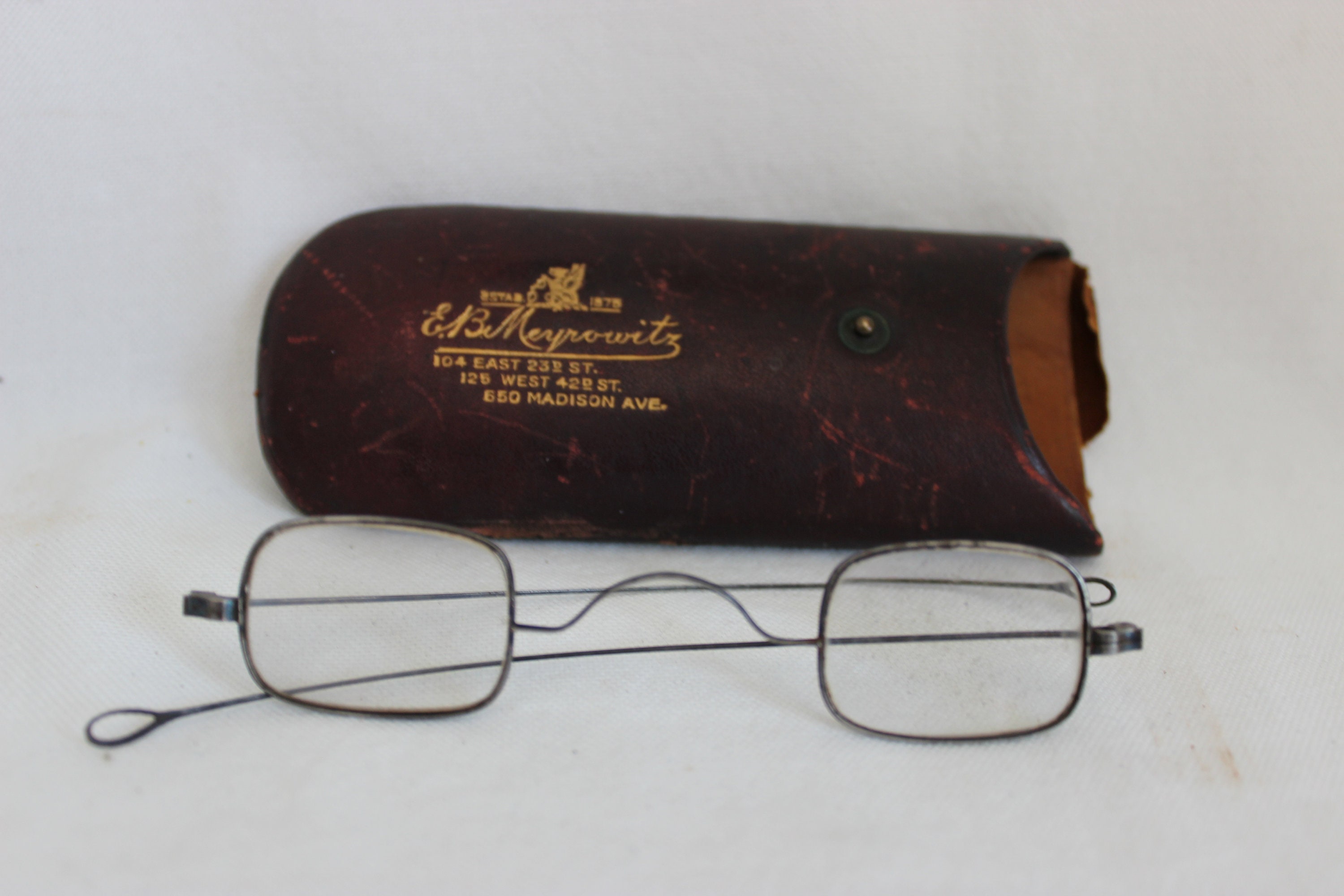 Vintage E.b. Meyrowitz Ben Franklin Style Eyeglasses With Case | Etsy