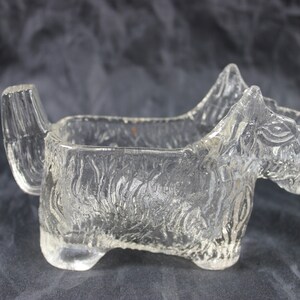 Vintage LE Smith Scottish Terrier Scottie Dog Clear Glass Creamer