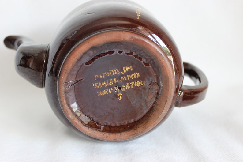 Vintage Brown Teapot Made in England Etsy
